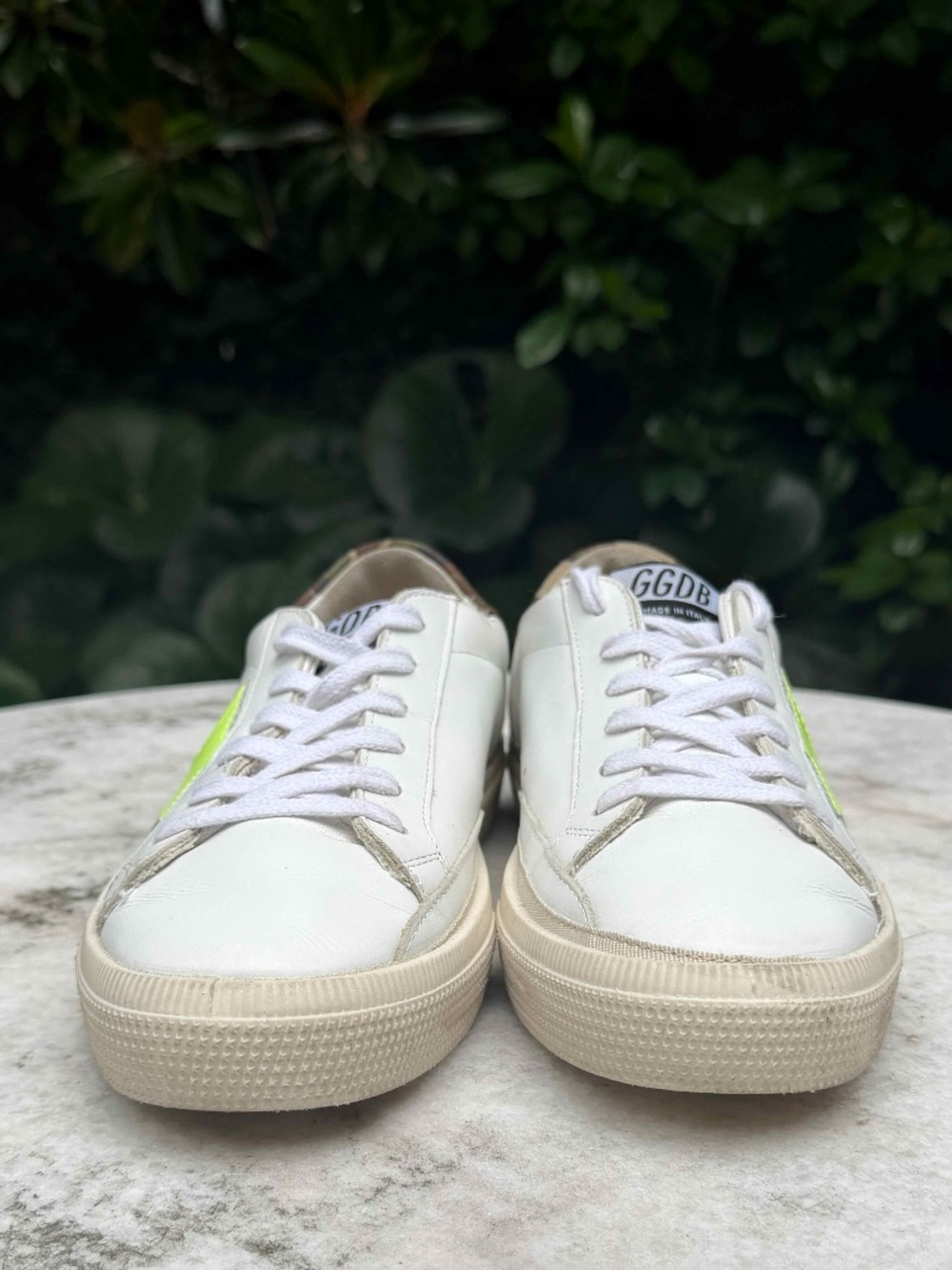 Golden Goose May Women's Leather Sneakers, Size 37 Resort Luxe Casual - Picture 3 of 14